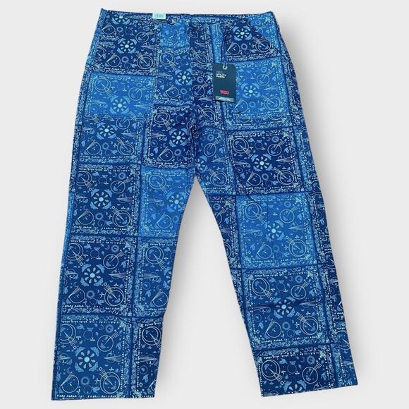 Levi's Bandana Printed Chore/Utilty Stretch Pants Urban Outfitters size 42x30 - Picture 1 of 12